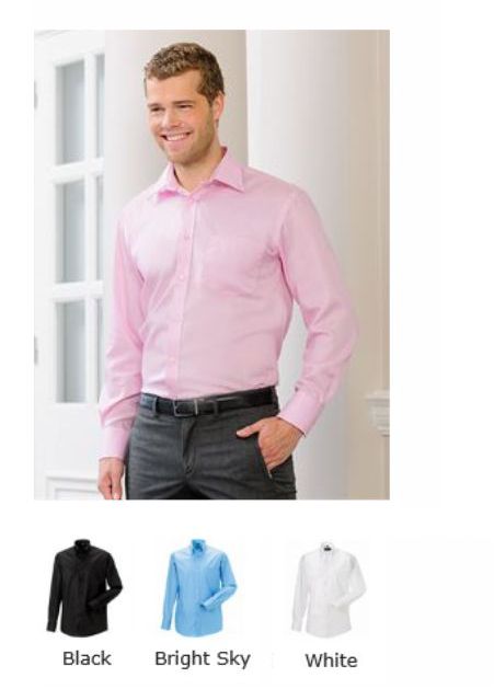 Russell Collection 956M Mens Long Sleeve Ultimate non iron Shirt - Click Image to Close